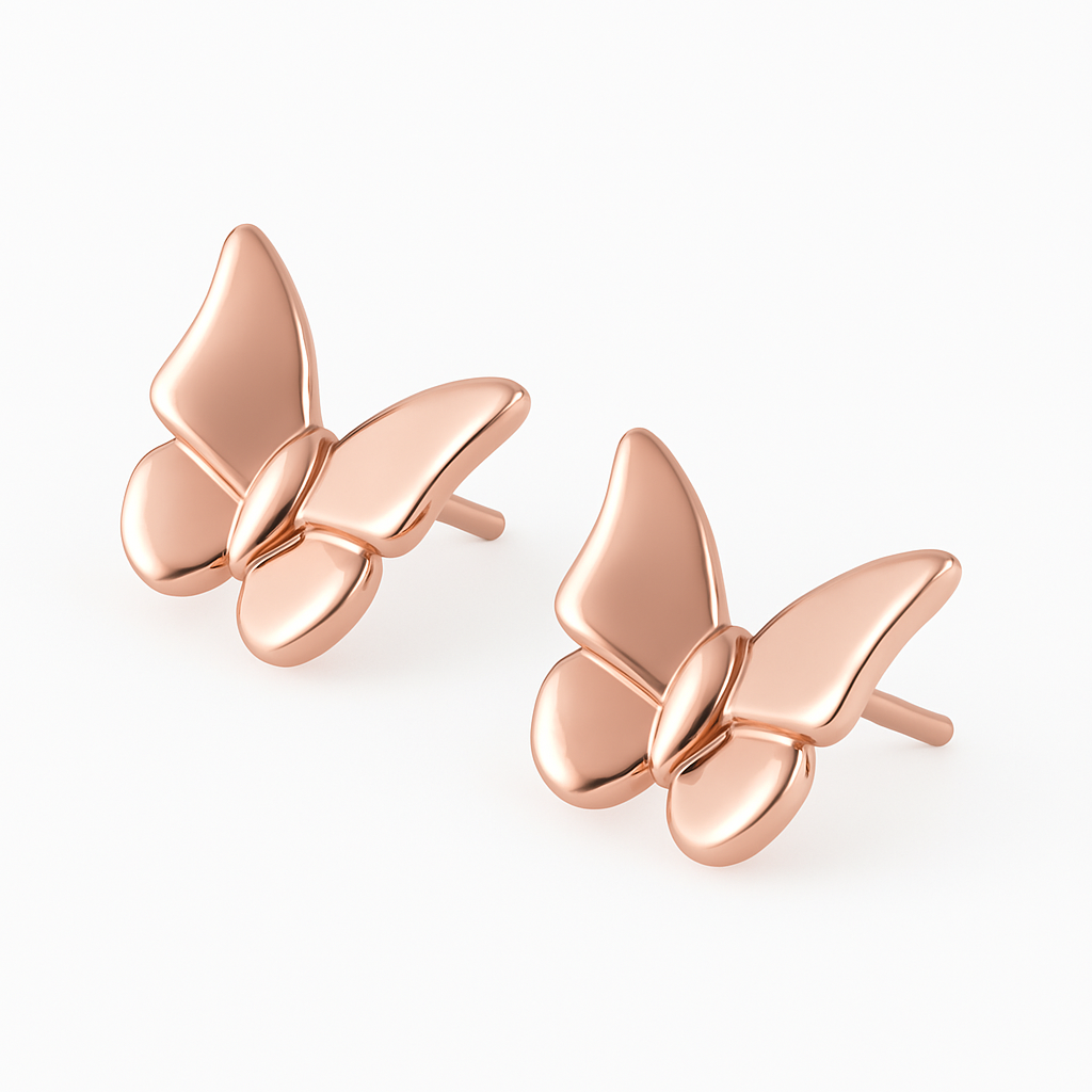 Golden Wings Earring - Rose Gold