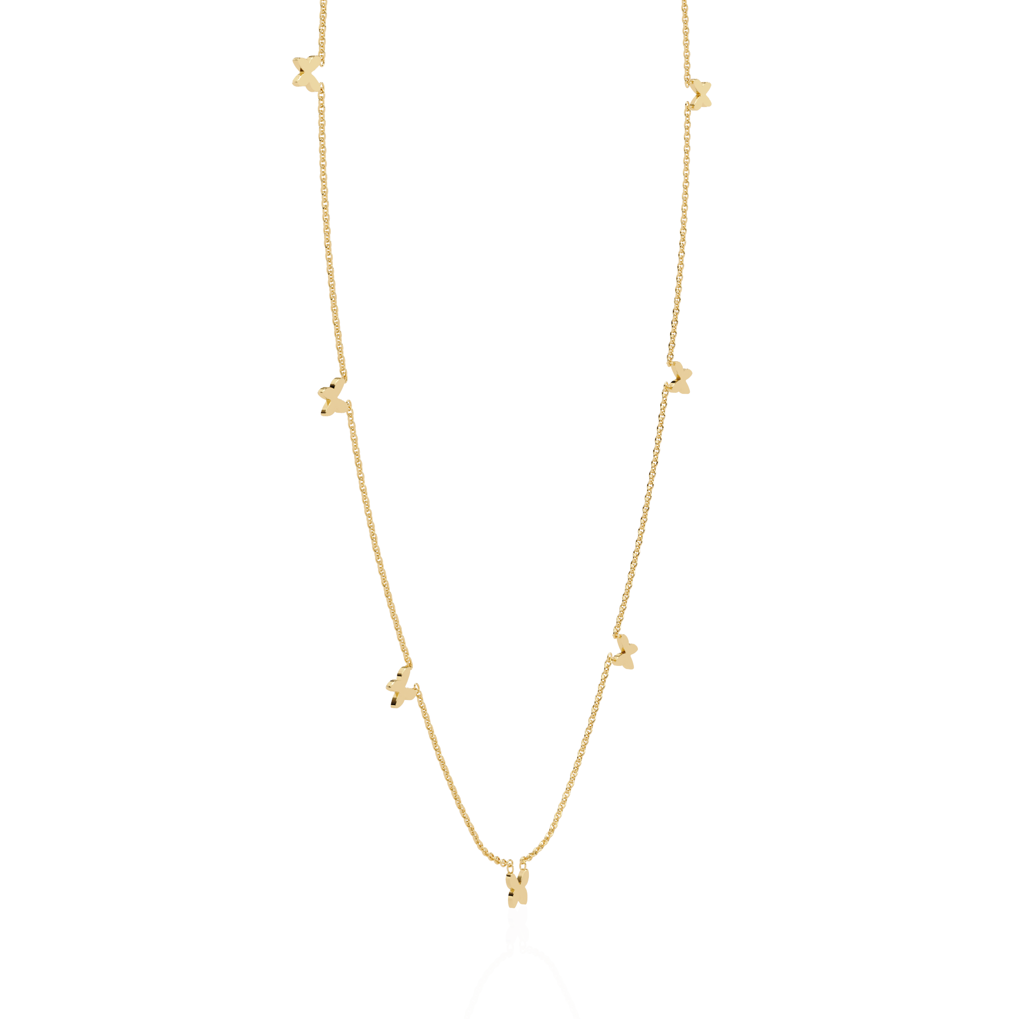 Golden Butterfly Necklace Set