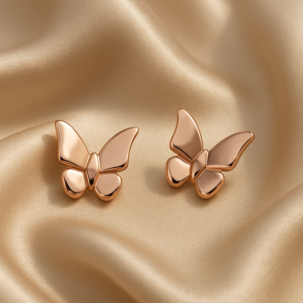 Golden Wings Earring - Rose Gold