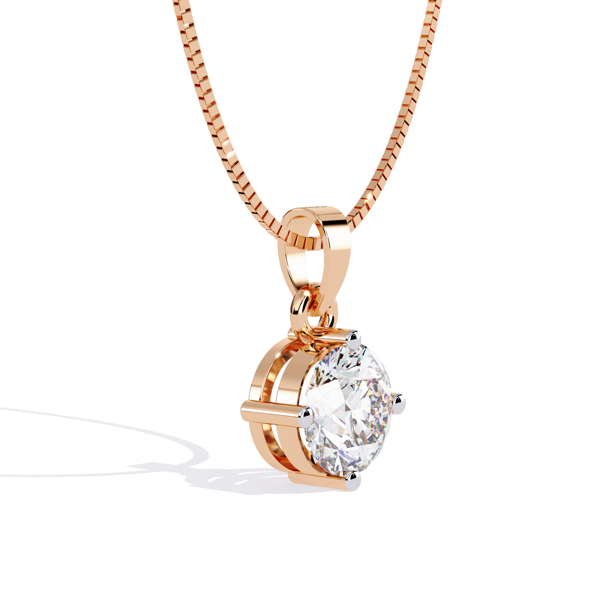 Rose Gold Wishing Stone Pendant