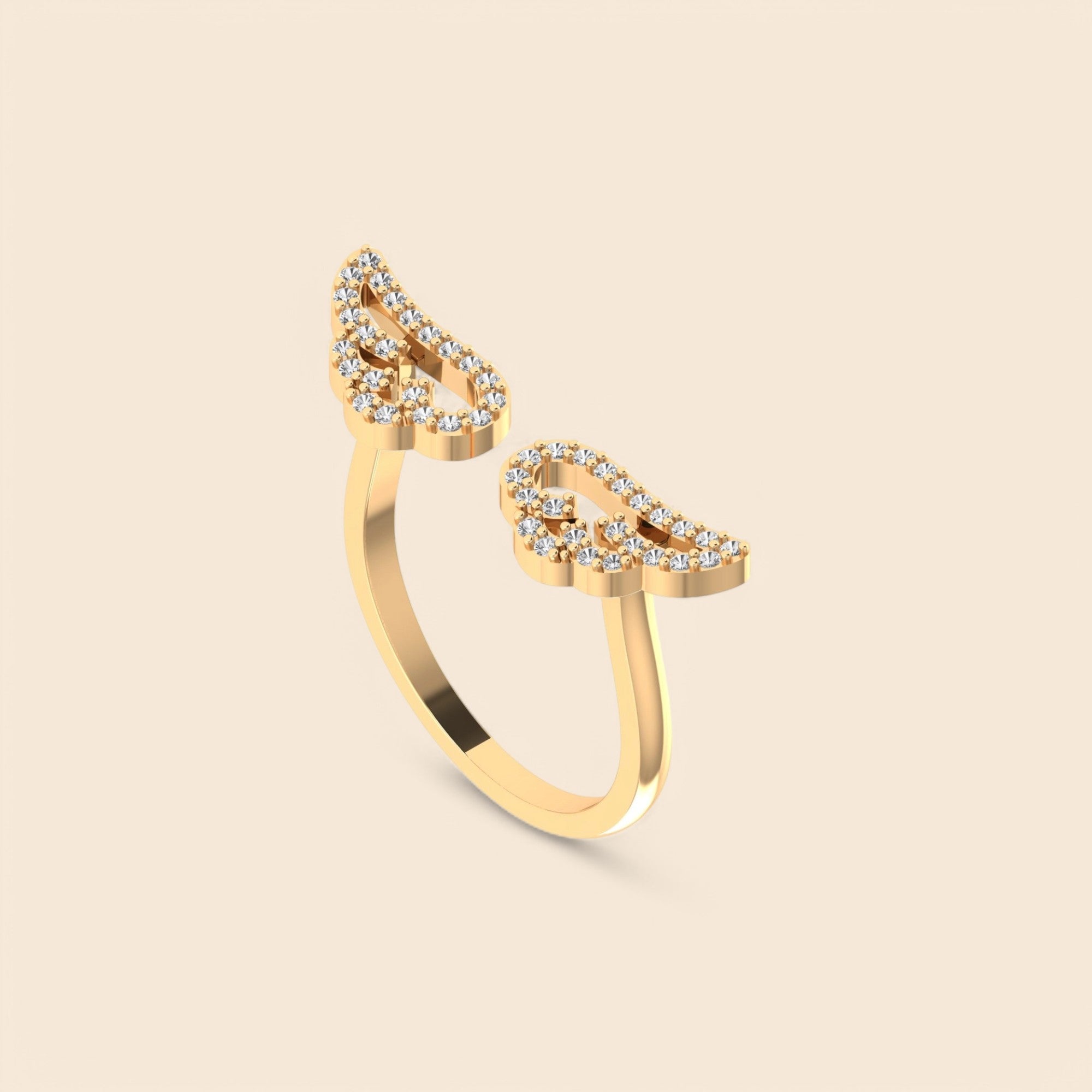 Angel Wings Gold Ring