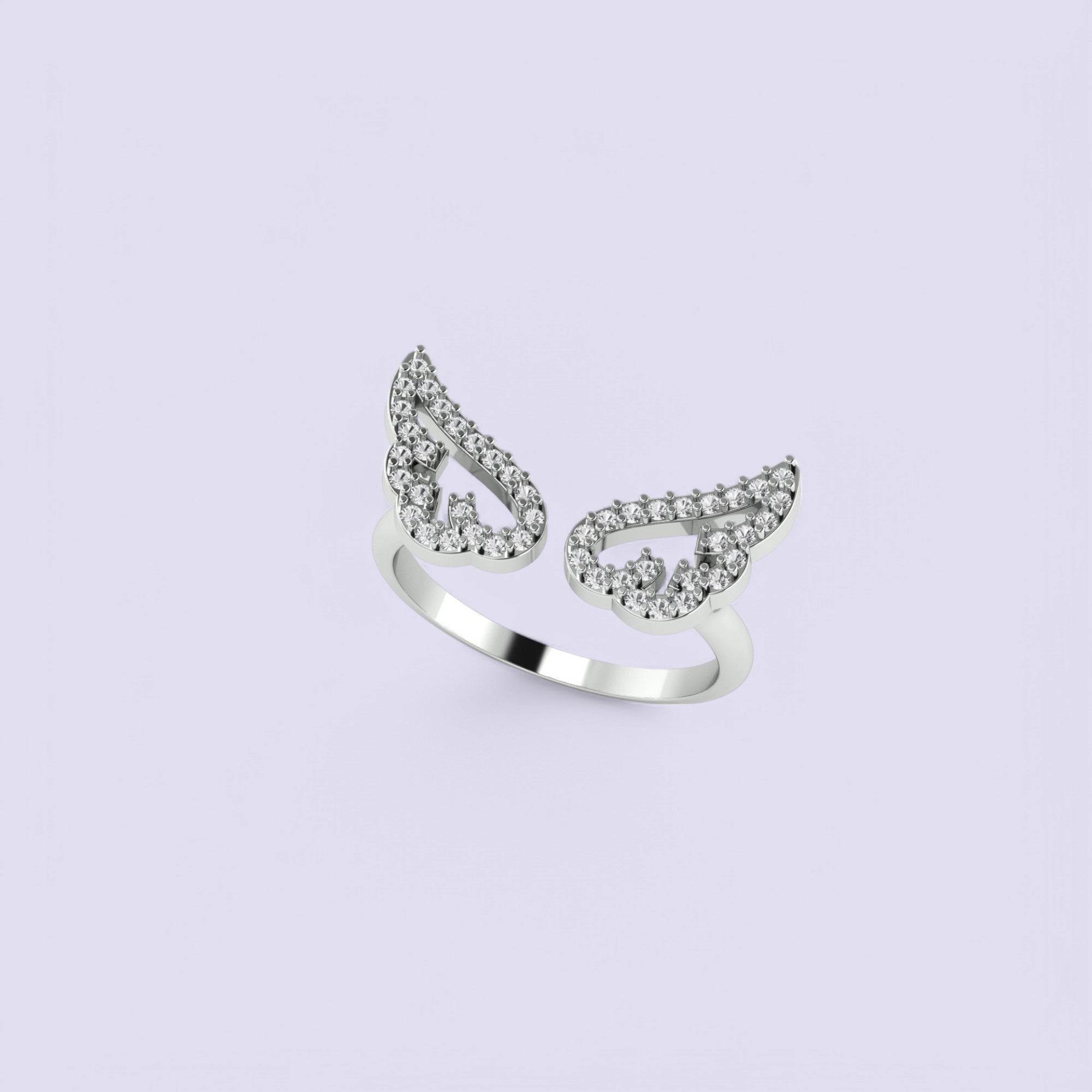 Angel Wings Silver Ring