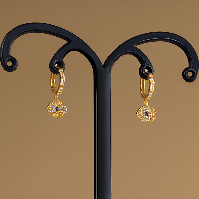Angel eye 925 sterling silver earrings