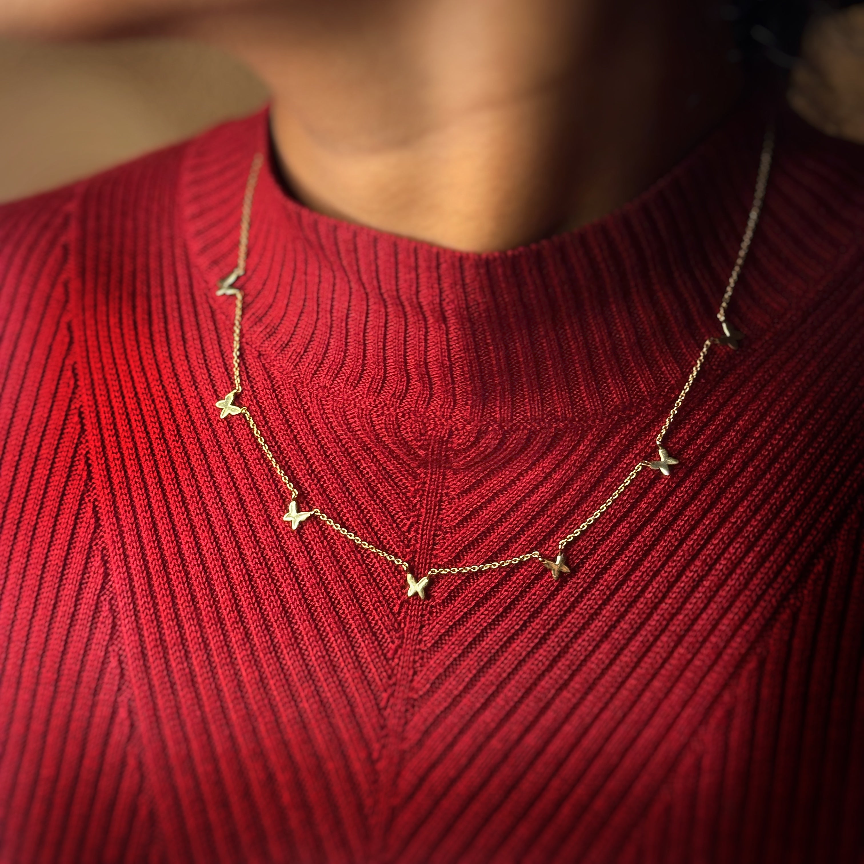 Wings of beauty Necklace - Gold