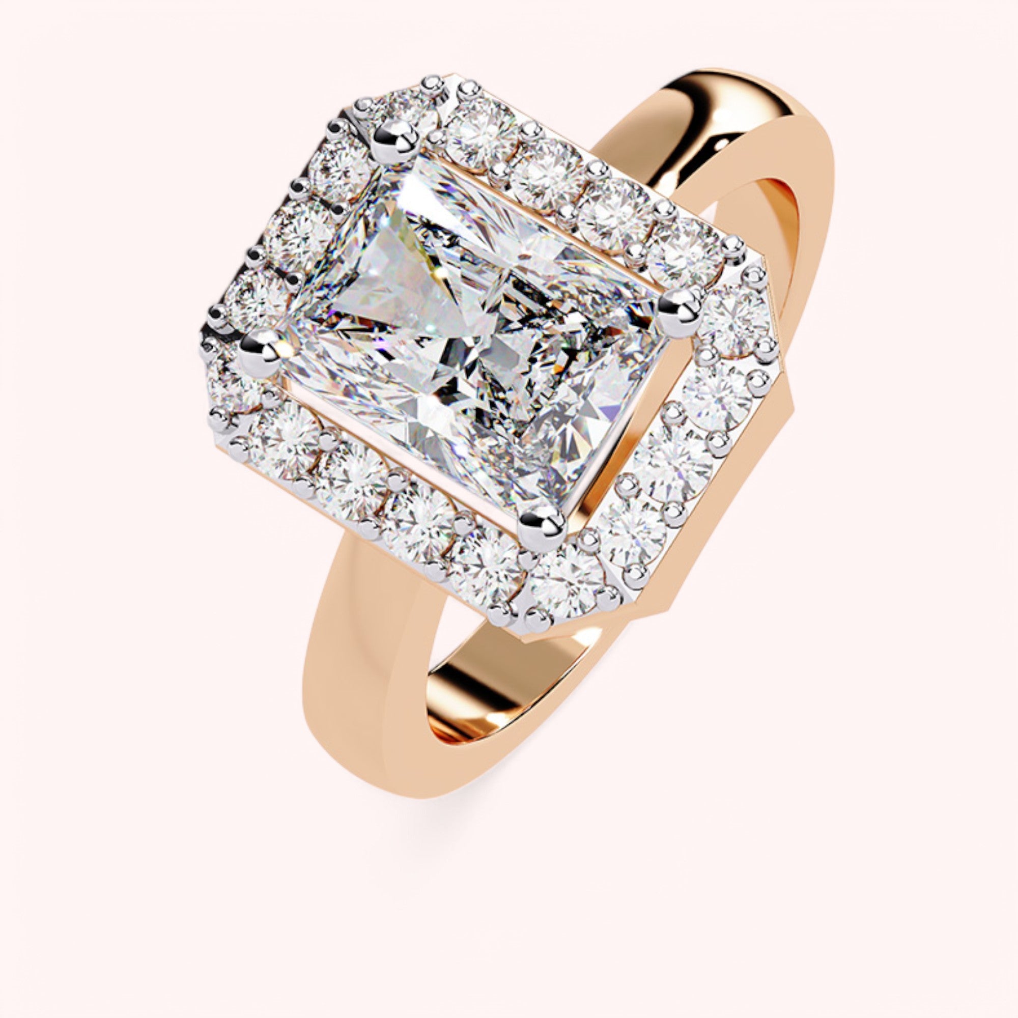 Crystal Clear Ring-Rose Gold