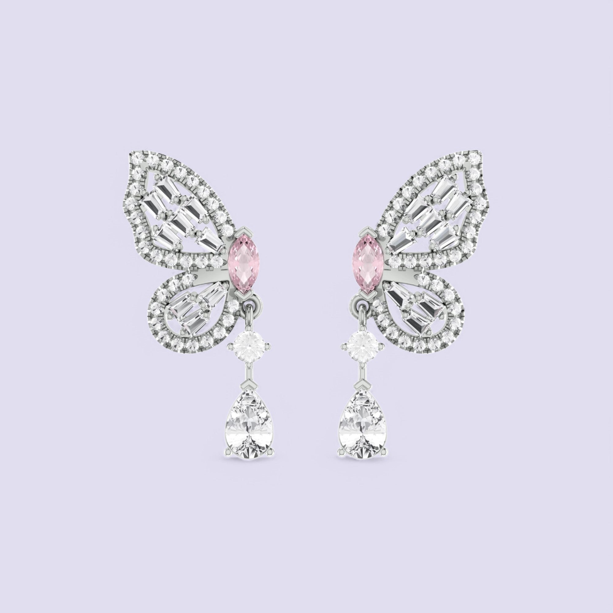 Crystal Wings Earrings