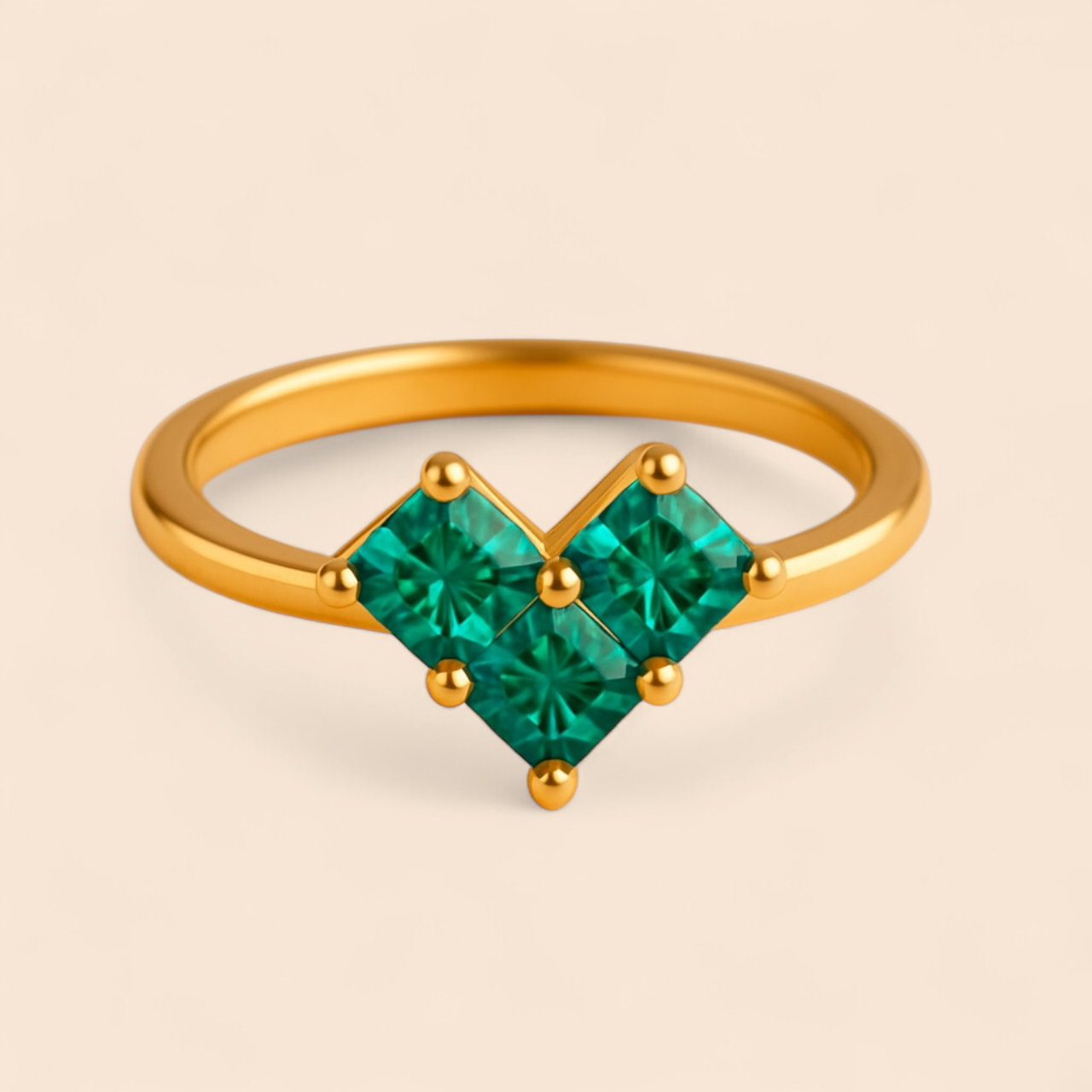 Heartfelt Emerald ring