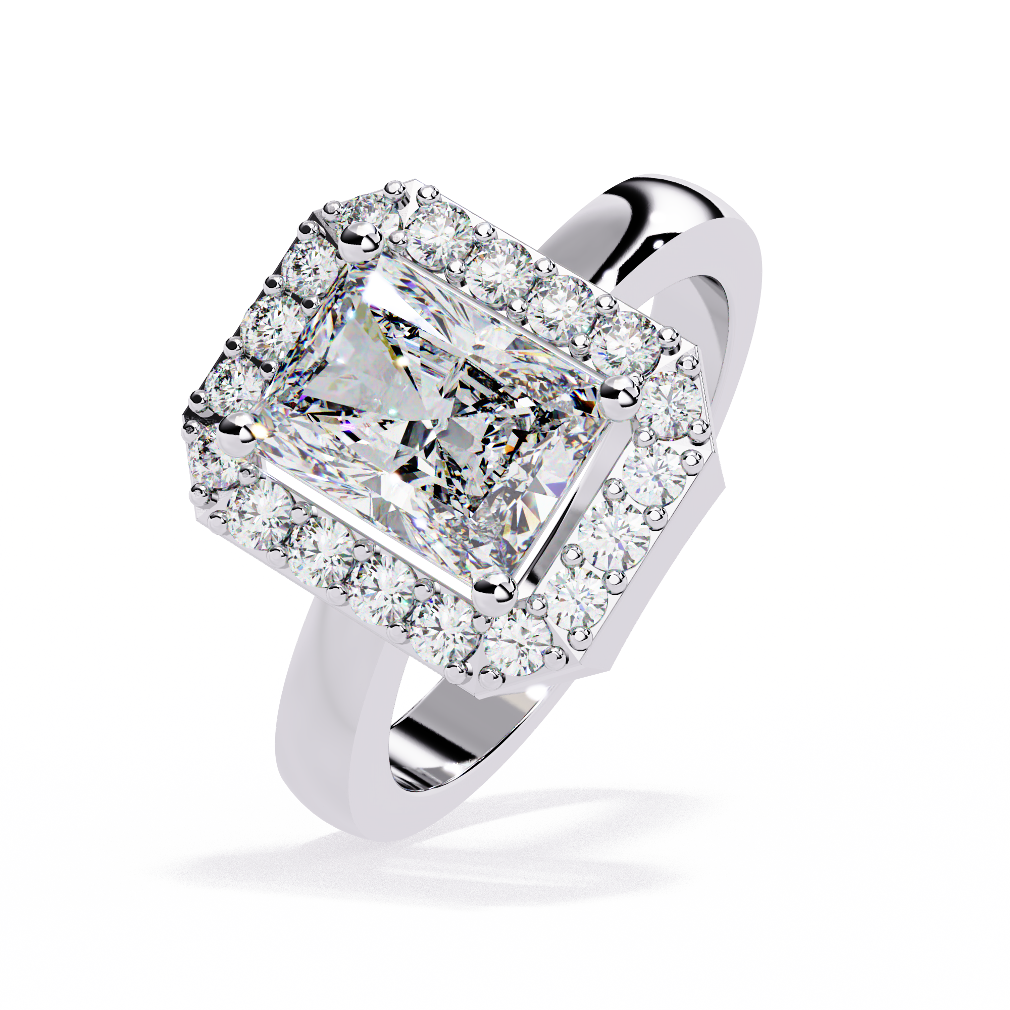 Crystal Clear Ring 925 Sterling Silver