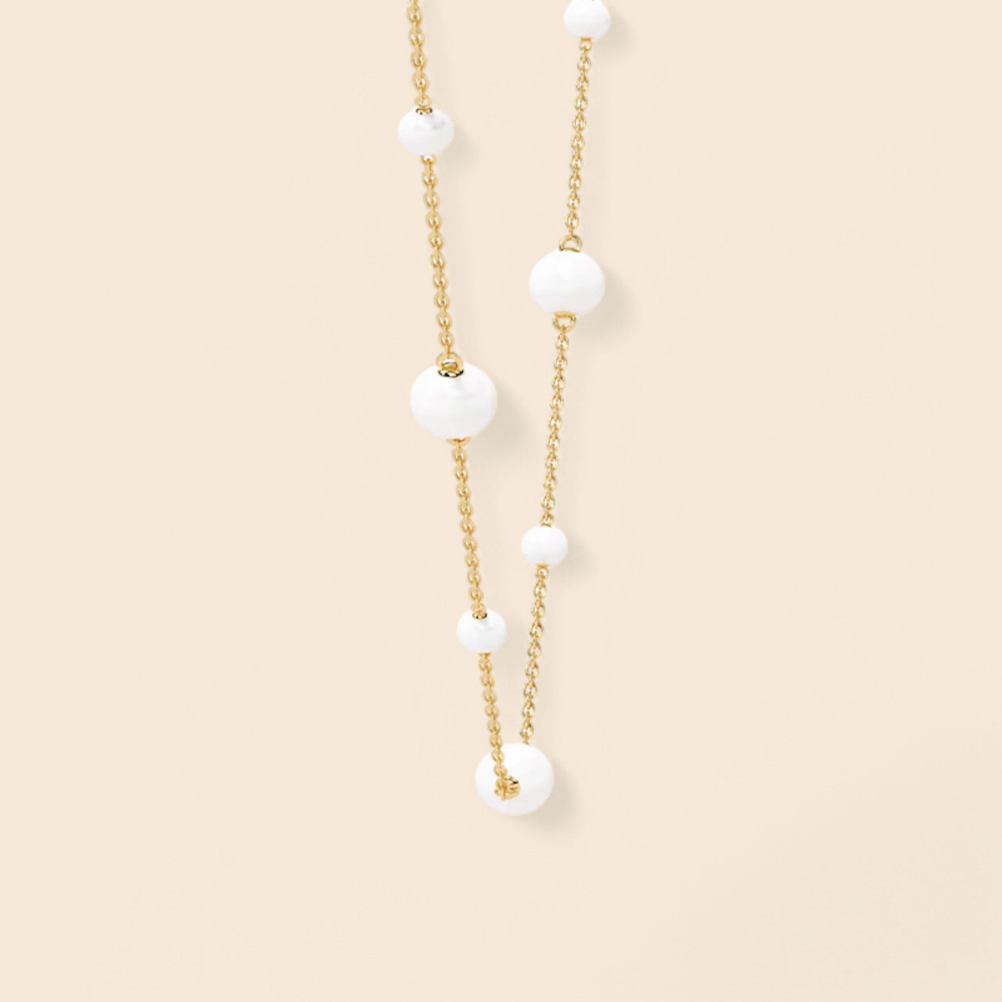 Lady Pearl Necklace  - Gold
