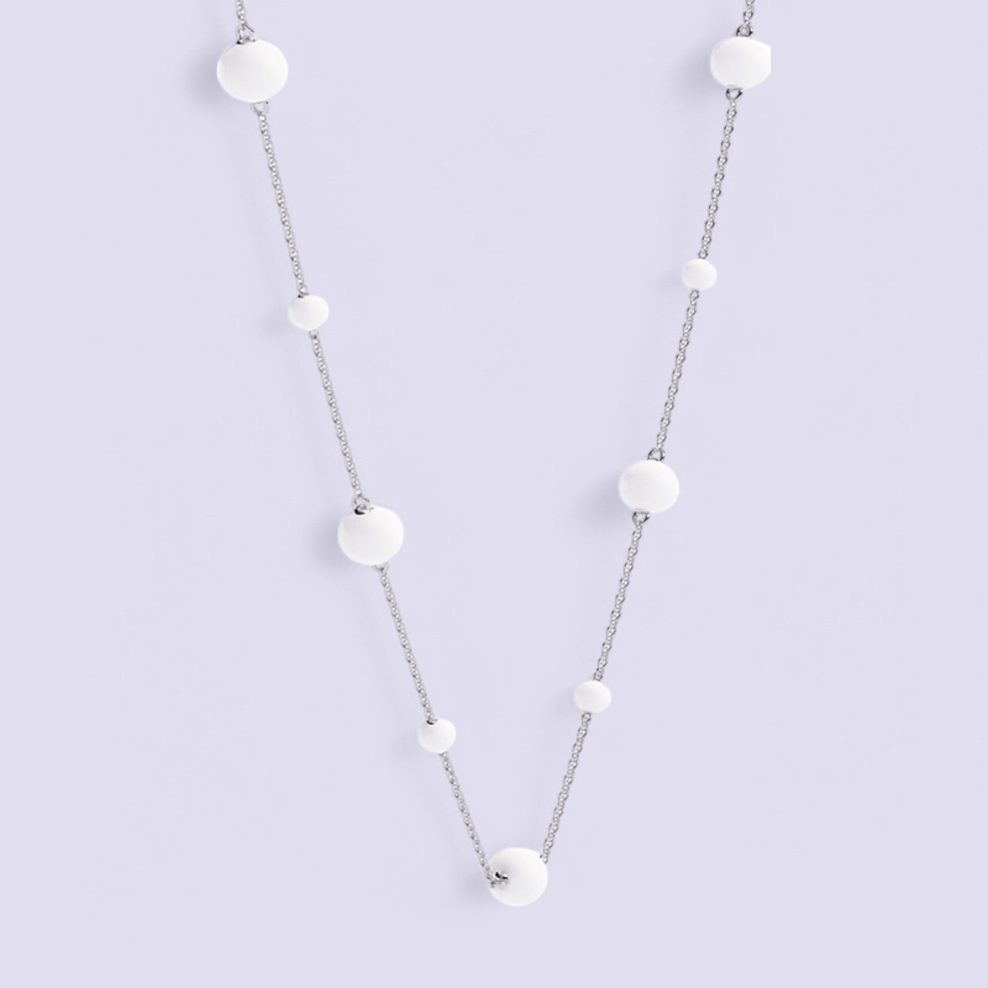 Lady Pearl Necklace - Silver