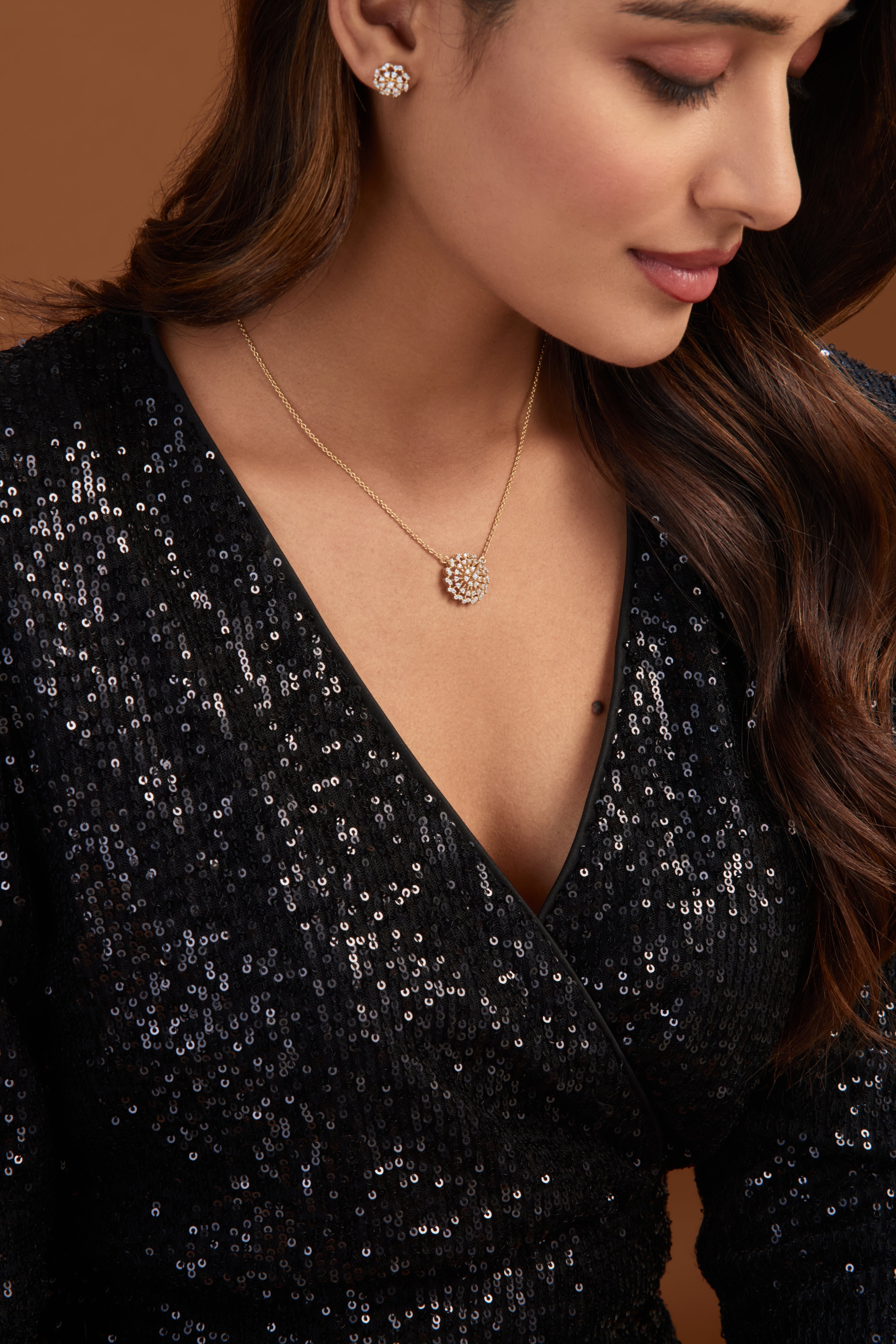 Gold Plated Sterling Silver Pendant Set