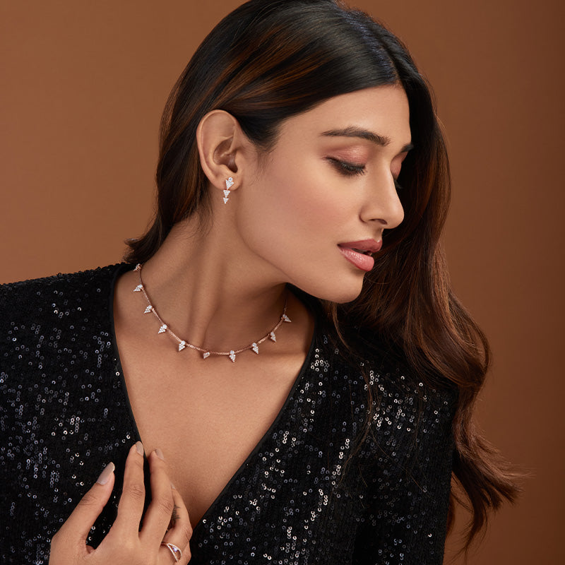 Rose Gold Necklace Set