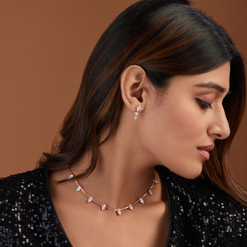 Rose Gold Necklace For Girls
