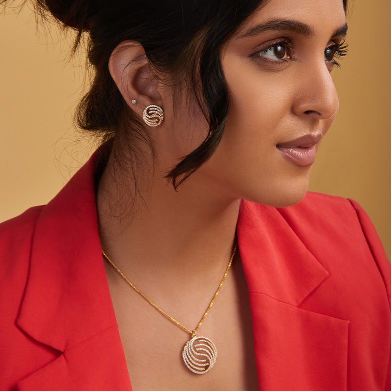 Gold Plated Silver Moon Necklace