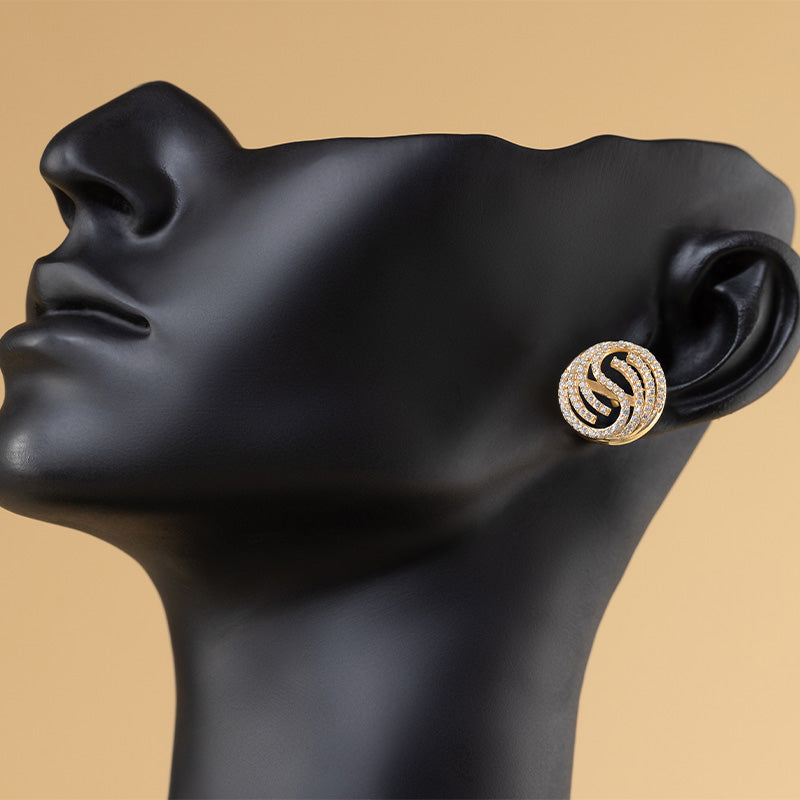Moon Silver Gold Earrings