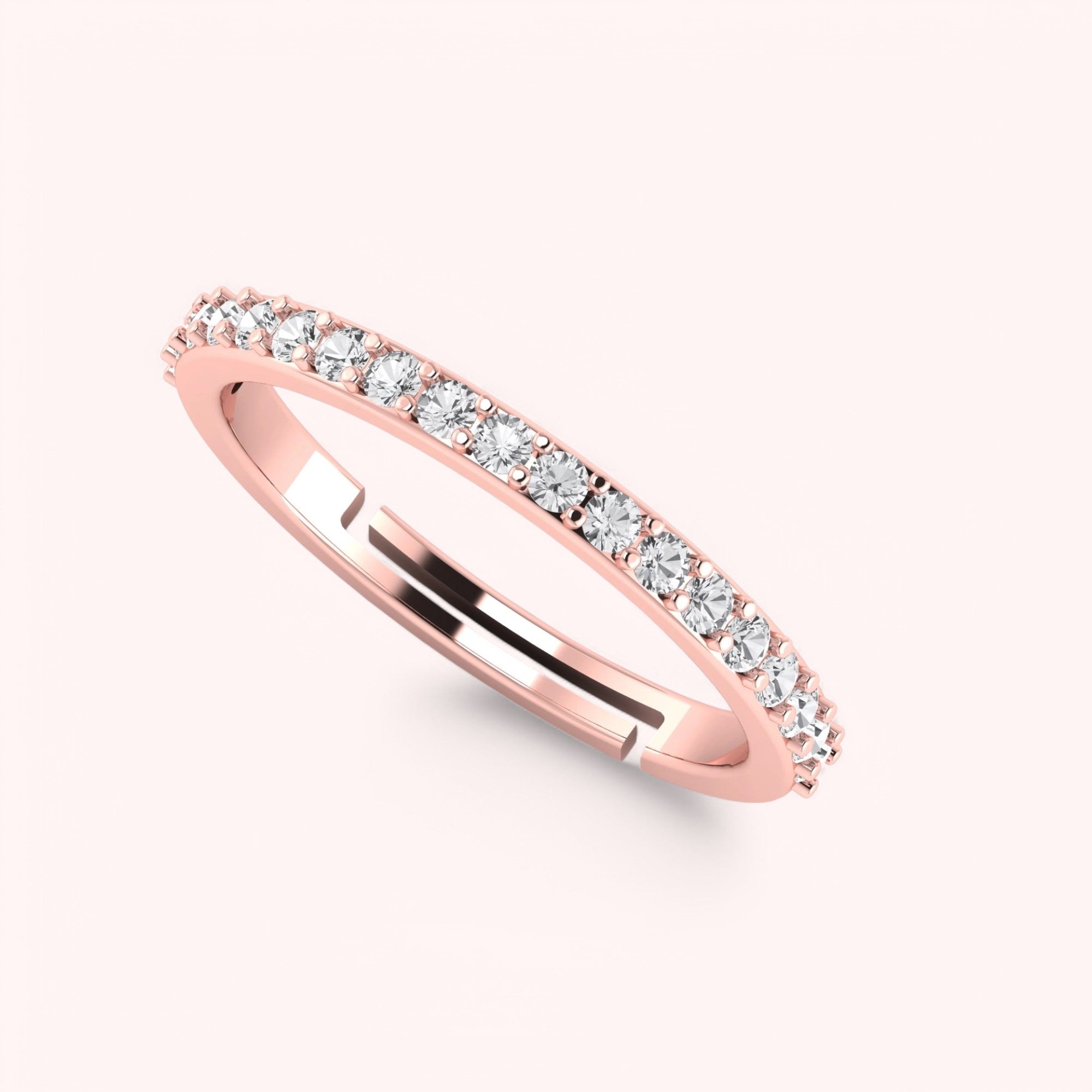 Sparkling Rim Ring-Rose Gold
