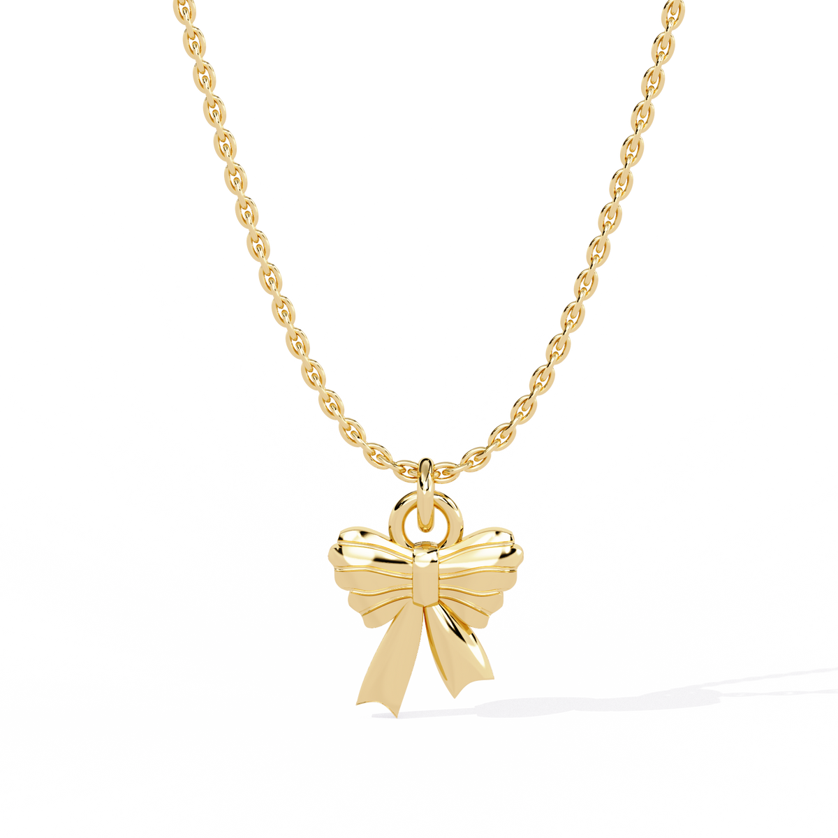 Pookie Ribbon Pendant - Gold, Playful & Elegant | Silky Silver