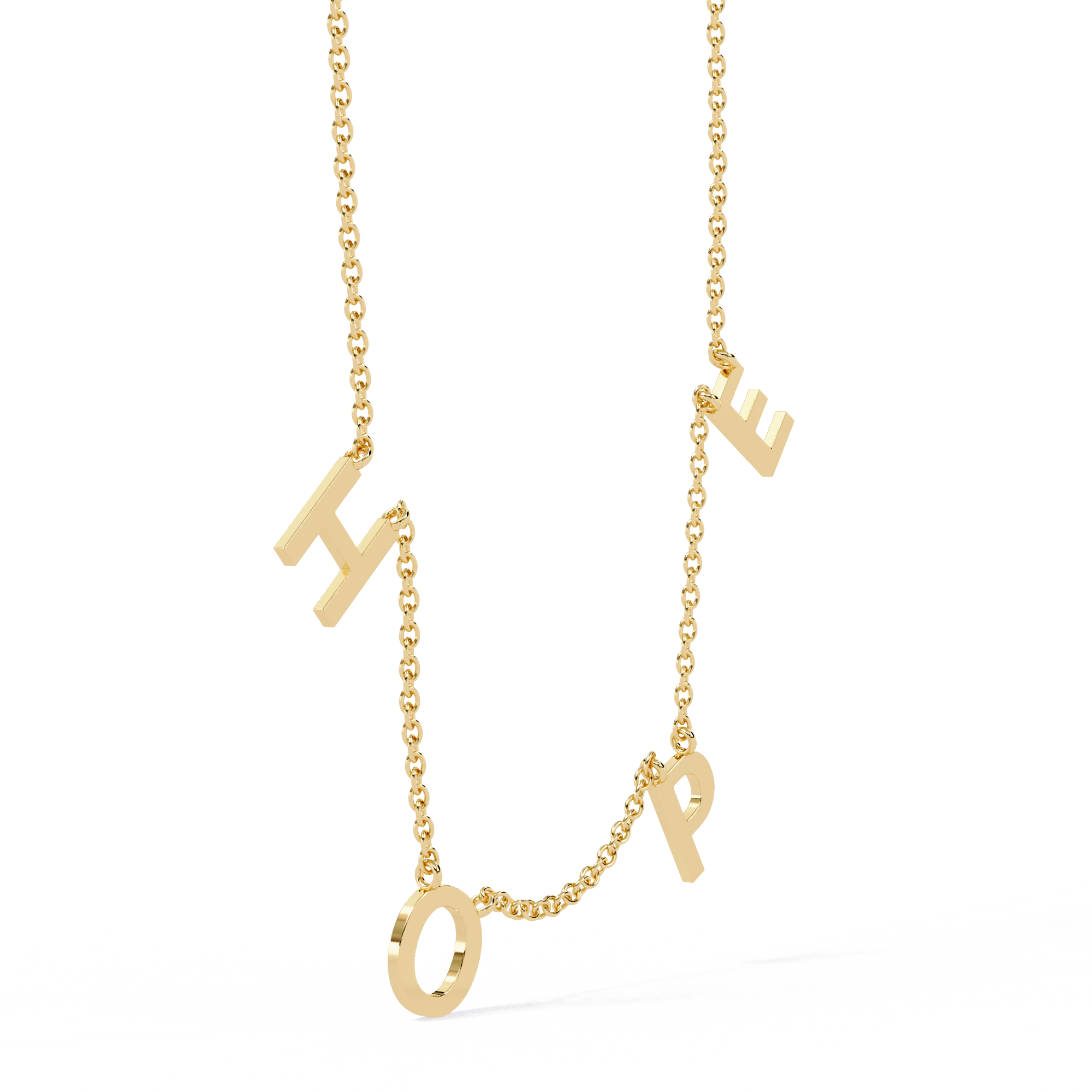 Hope Charm Necklace - Gold