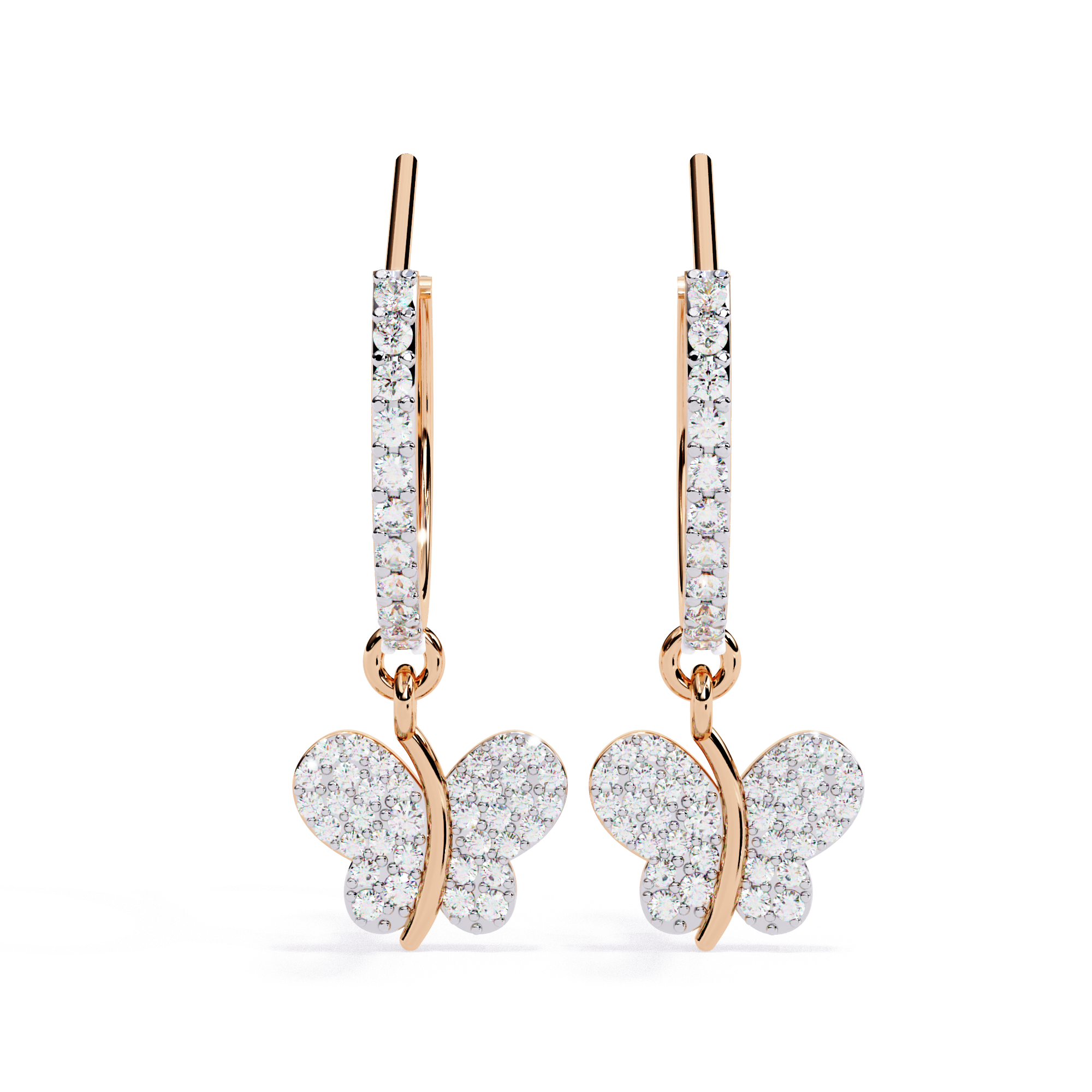 Glitterfly Sterling Silver Earrings