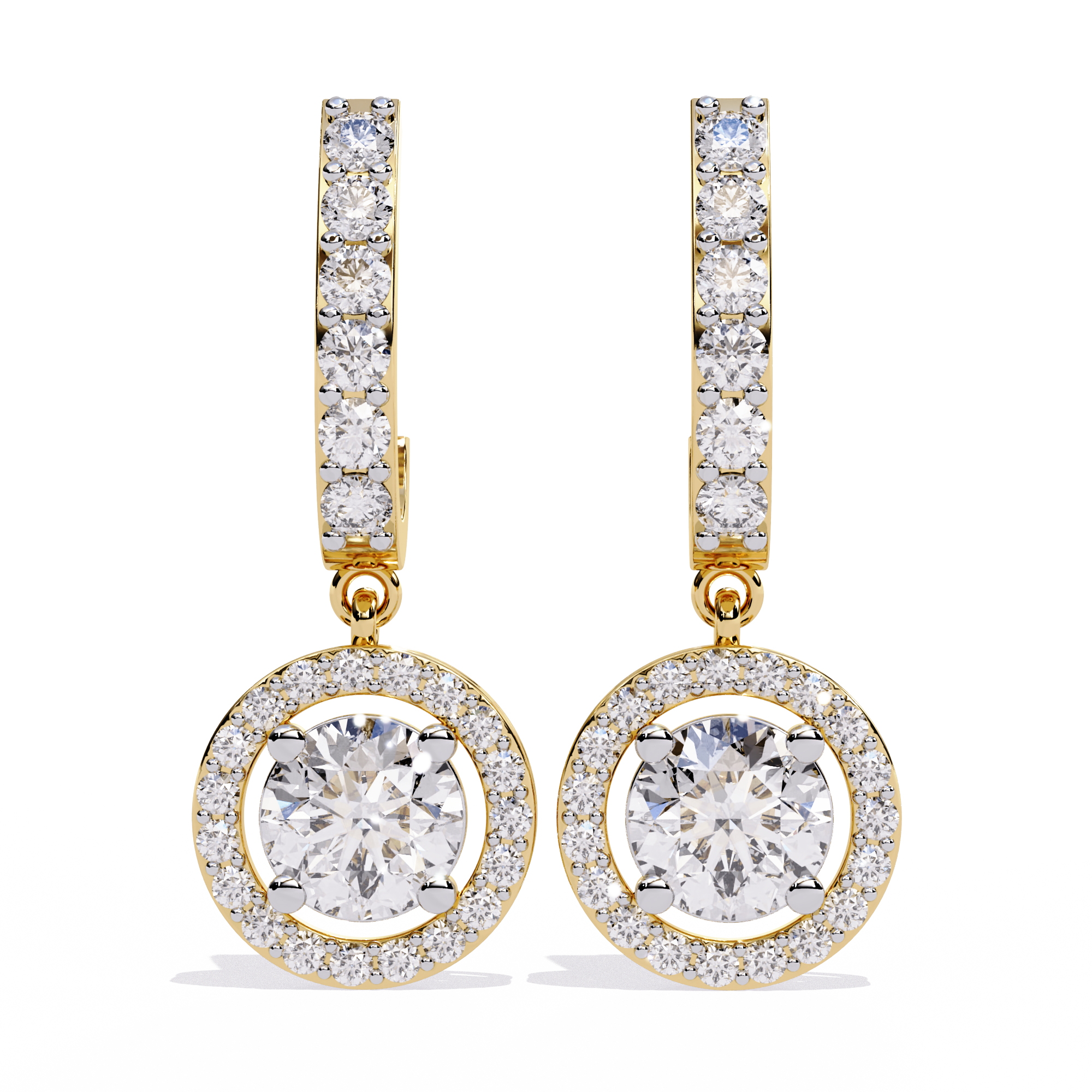 Celestial Circles Earrings with 18KT Gold and 925 Sterling Silver