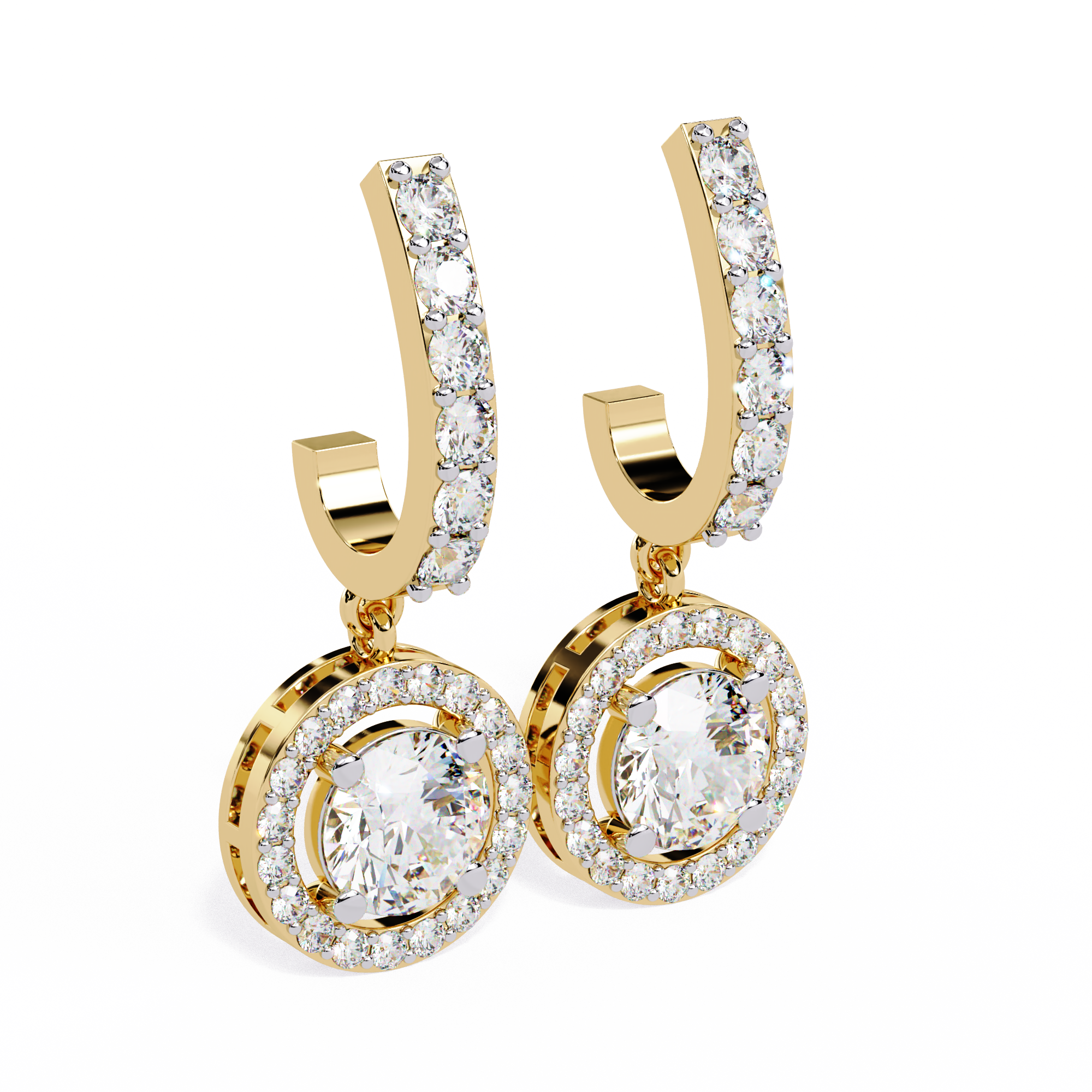 925 Sterling Silver Earrings with 18KT Gold