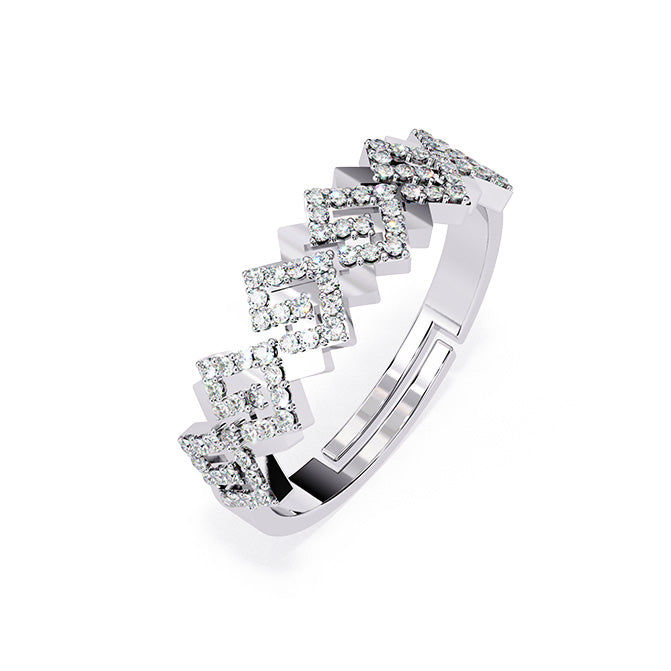 Crinkled Trinket 925 Silver Ring 