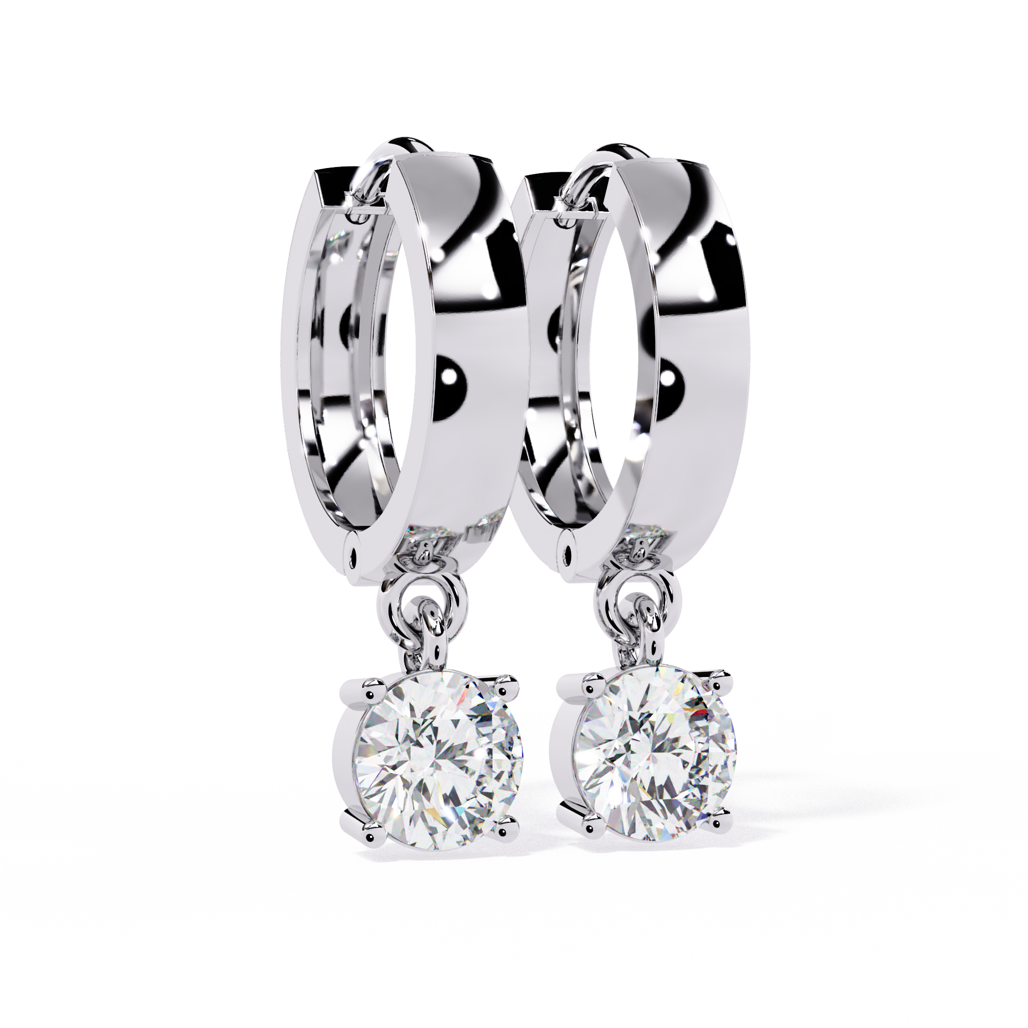 Snow Crystal Earrings in 925 Silver