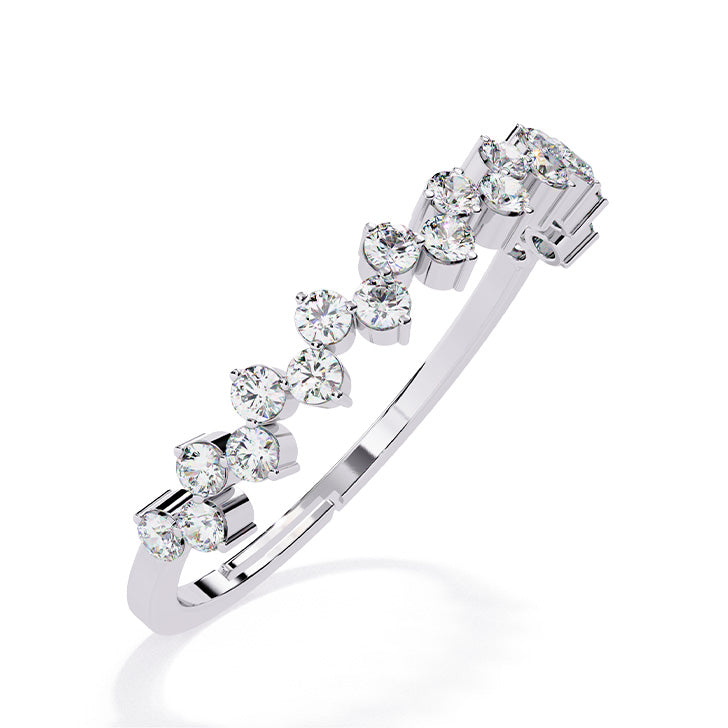 Diamond Tiara Band Silver Ring