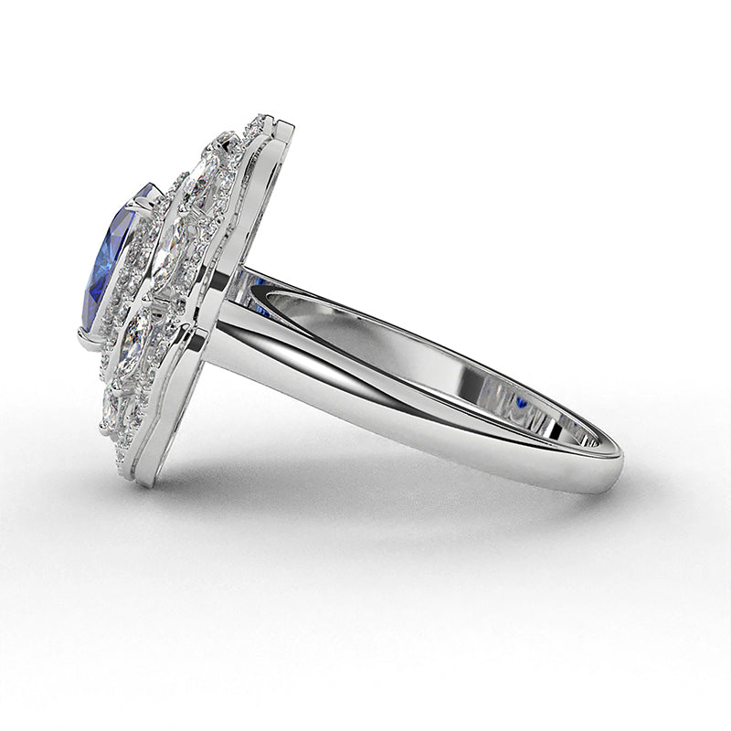 Rhodium plated Silver Ring