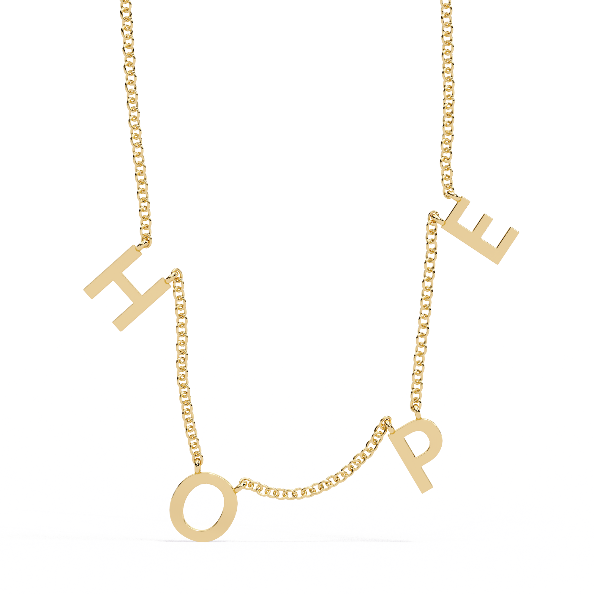 Hope Charm Necklace - Gold