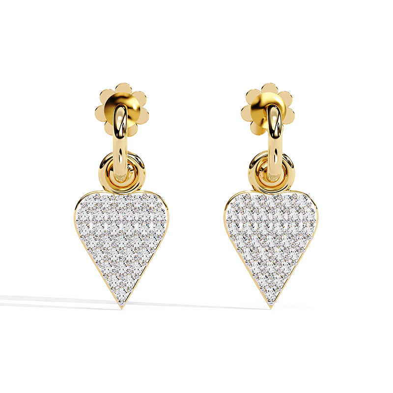 Golden Romance 925 sterling silver Gold Earrings