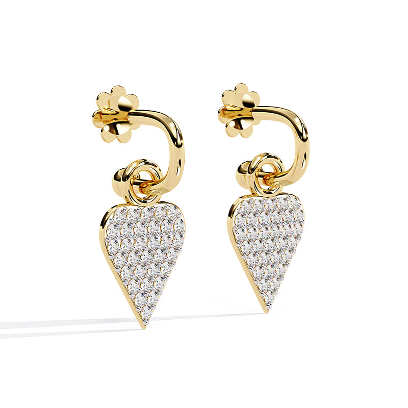 Golden Romance Earrings with 18KT Gold