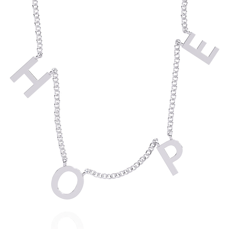 Hope Charm Necklace-Silver