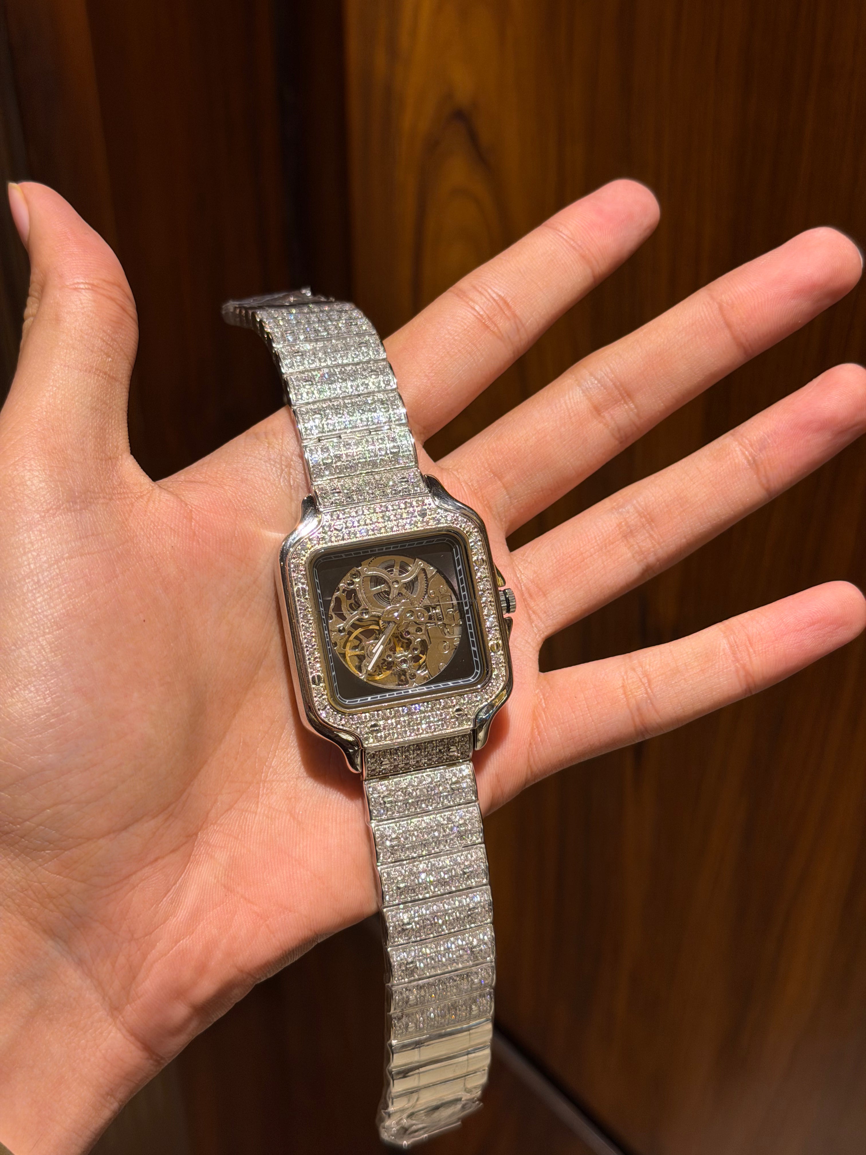 Diamond studded watch