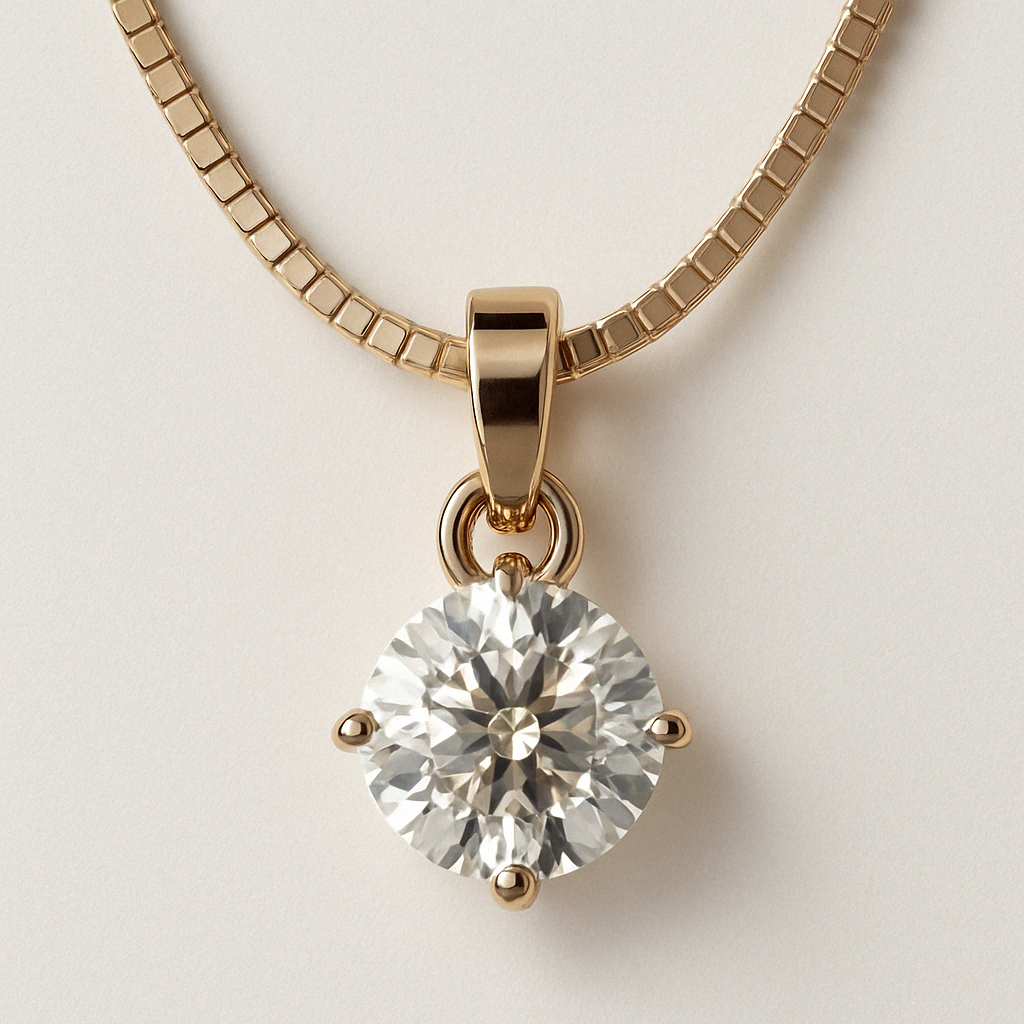Wishing Stone Pendant - Rose Gold