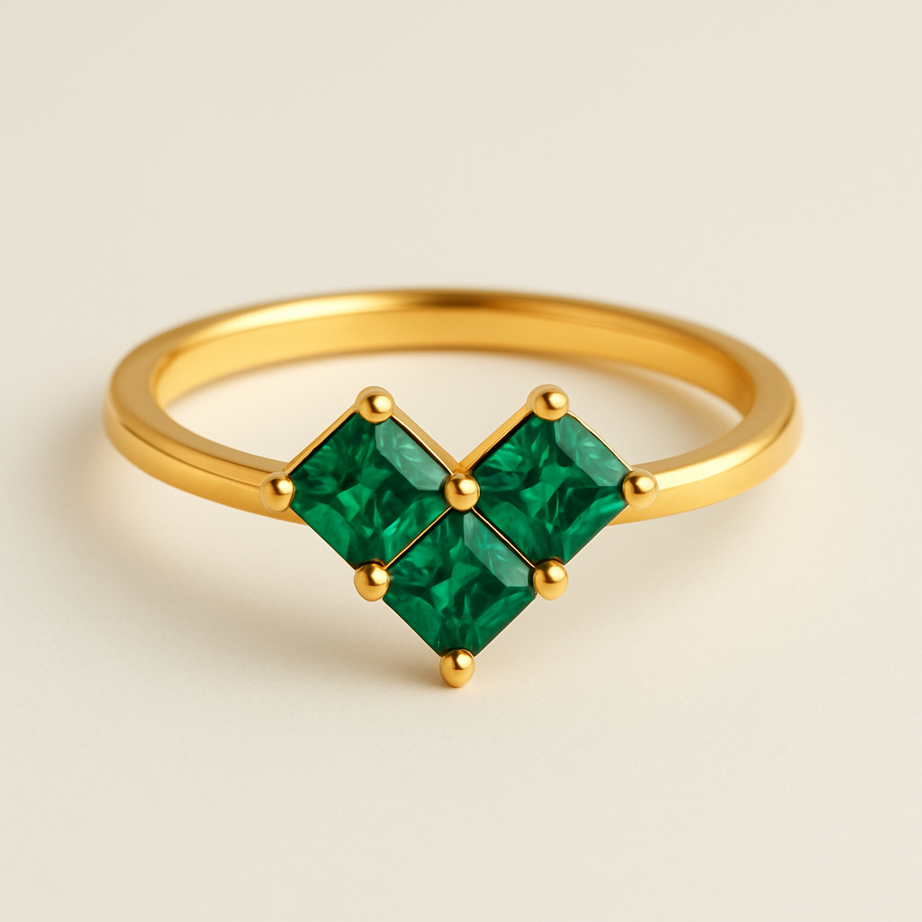 Heartfelt Emerald ring