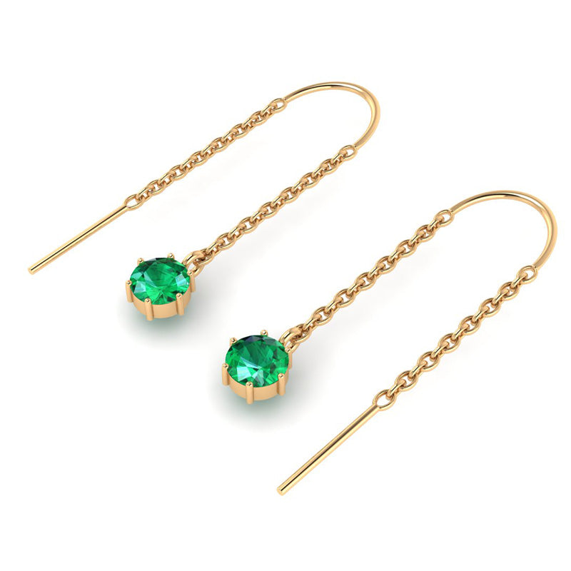 Jade Bloom Earrings in 925 Silver with 18KT Gold