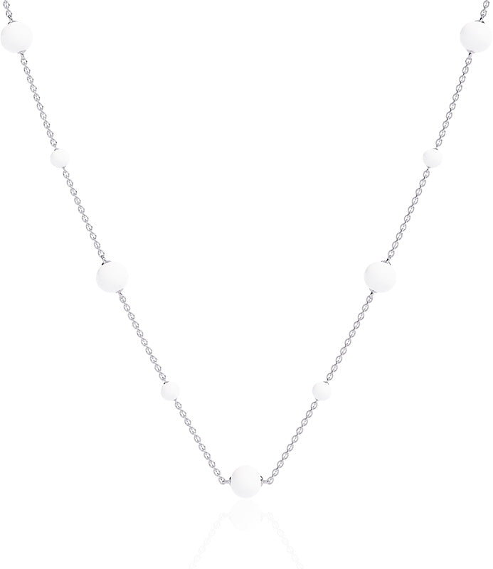 Lady Pearl Necklace - Silver