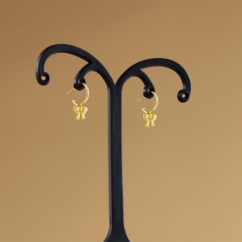 Golden Ties Earrings with 18KT Gold