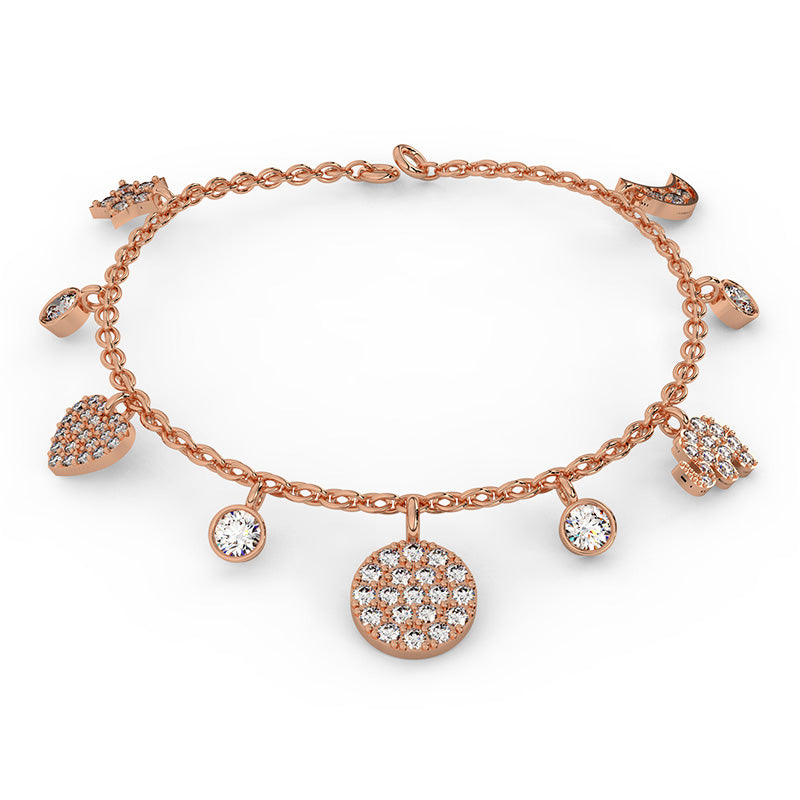 Snowflakes Rose Gold Bracelet