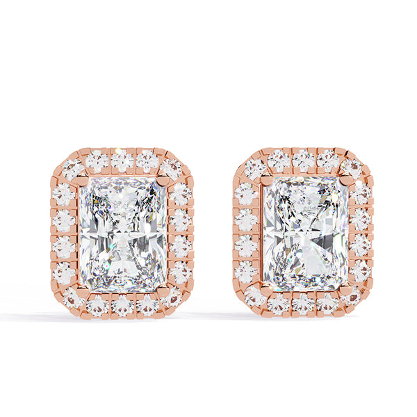 Sparkling Frame Earrings - Rose Gold Sparkling Frame Earrings - Rose Gold