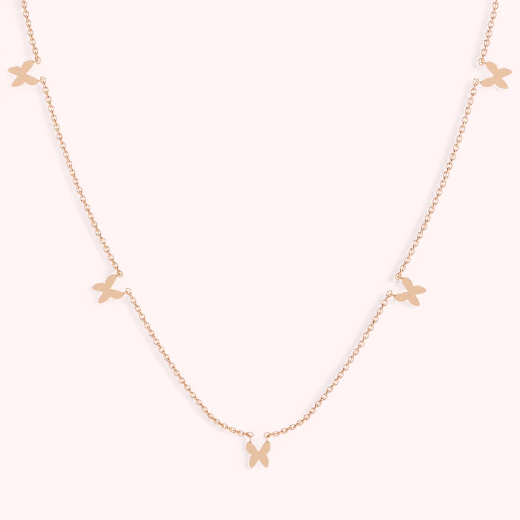 Wings of beauty Necklace - Rose Gold